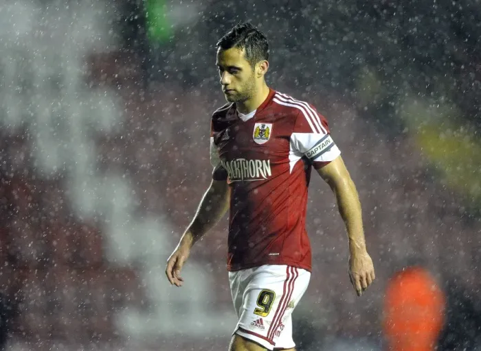 Framed Print : Sam Baldock's Disappointment: Bristol City's Loss to Rotherham United Framed Print : Sam Baldock's Disappointment: Bristol City's Loss to Rotherham United