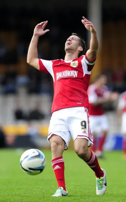 Framed Print : Sam Baldock's Disappointment: Port Vale Holds Bristol City in Check