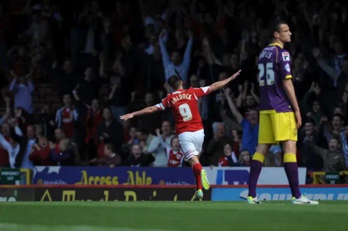 Framed Print : Sam Baldock's Euphoric Goal: Bristol City's Victory Over Notts County (April 18, 2014) Framed Print : Sam Baldock's Euphoric Goal: Bristol City's Victory Over Notts County (April 18, 2014)