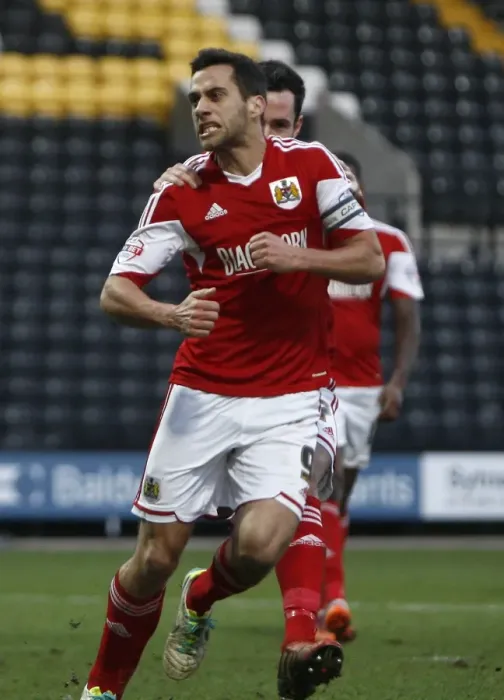 Framed Print : Sam Baldock's Euphoric Moment: Celebrating His Goal for Bristol City Against Notts County (December 21, 2013) Framed Print : Sam Baldock's Euphoric Moment: Celebrating His Goal for Bristol City Against Notts County (December 21, 2013)