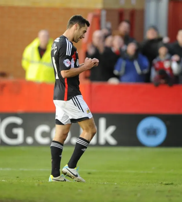 Framed Print : Sam Baldock's FA Cup Goal Celebration: Bristol City's Triumph at Tamworth Framed Print : Sam Baldock's FA Cup Goal Celebration: Bristol City's Triumph at Tamworth