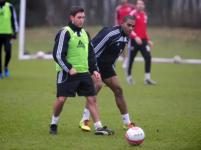 Framed Print : Behind the Scenes: Bristol City First Team Gears Up for Season 10-11 (January 13, 2011)