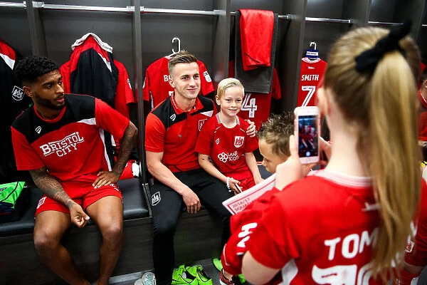 Behind the Scenes: Bristol City Mascots in the Team Dressing Room before the Match (Bristol City v Barnsley, 2017)