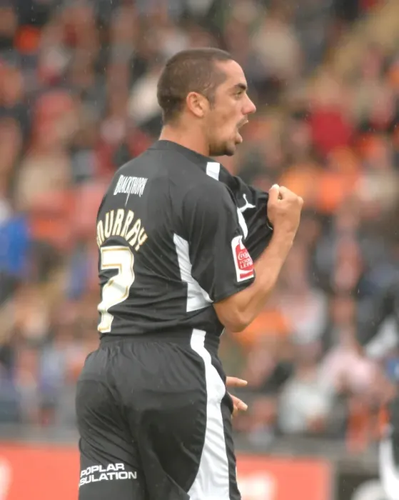 Framed Print : Scott Murray in Action: Blackpool vs. Bristol City