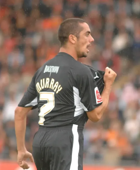 Framed Print : Scott Murray in Action: Blackpool vs. Bristol City