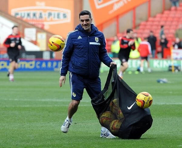 Scott Murray at Work: Bristol City Kit Manager during Sheffield United vs. Bristol City, Sky Bet League One (2014)