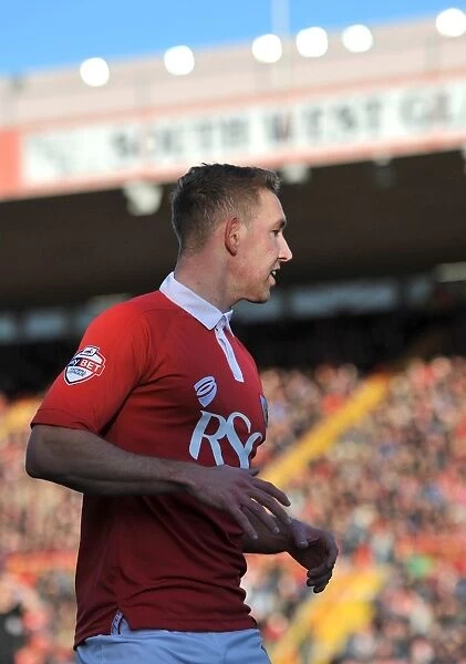 Scott Wagstaff in Action: FA Cup Clash between Bristol City and AFC Telford United at Ashton Gate