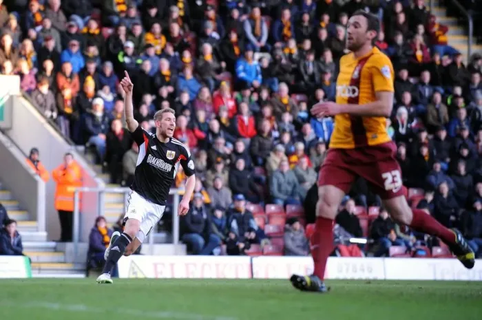 Framed Print : Scott Wagstaff's Goal Celebration: Bradford City vs. Bristol City, Sky Bet League One (January 11, 2014) Framed Print : Scott Wagstaff's Goal Celebration: Bradford City vs. Bristol City, Sky Bet League One (January 11, 2014)