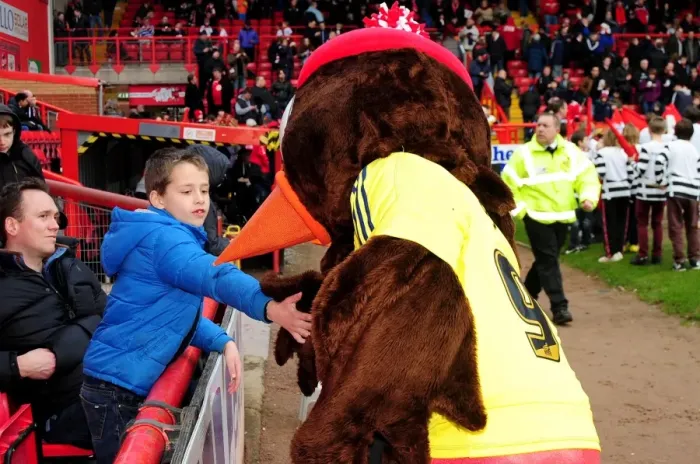 Framed Print : Scrumpy the Bristol City Mascot Mingles with Fans at Half Time during Bristol City vs Middlesbrough, Npower Championship Match, Ashton Gate, 2013