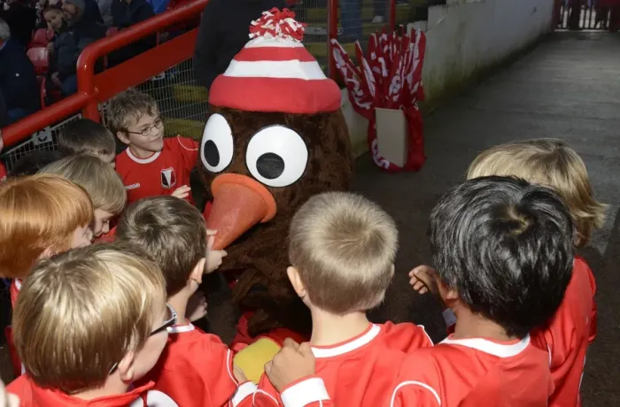 Framed Print : Scrumpy the Mascot Engages with Young Fans at Bristol City vs Preston North End Match Framed Print : Scrumpy the Mascot Engages with Young Fans at Bristol City vs Preston North End Match