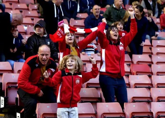 Framed Print : Sea of Bristol City Fans: Oakwell Stadium Showdown - Barnsley vs. Bristol City, Championship Match Framed Print : Sea of Bristol City Fans: Oakwell Stadium Showdown - Barnsley vs. Bristol City, Championship Match