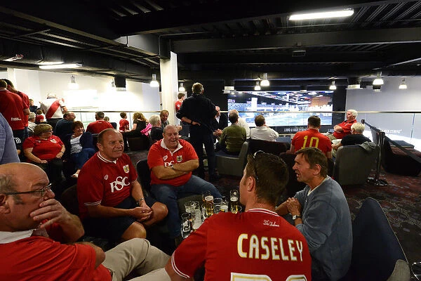 Sea of Bristol City Supporters at Sports Bar and Grill during Bristol City vs Reading Match, Ashton Gate, 2015