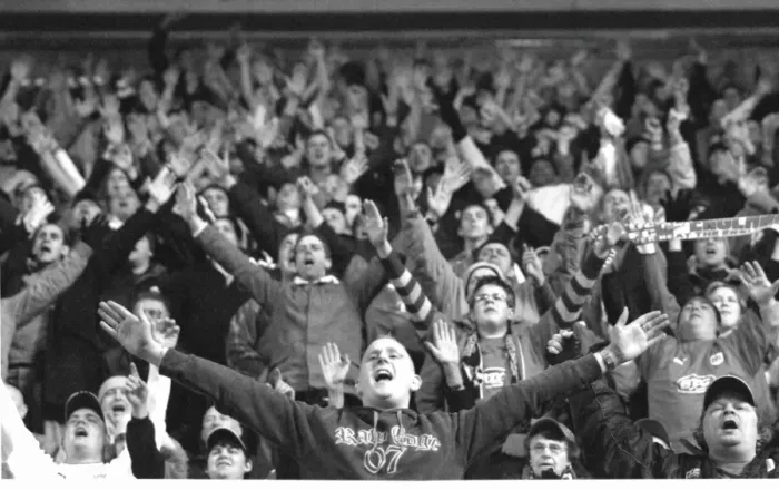 Framed Print : A Sea of Passionate Unity: Bristol City Football Club Fans