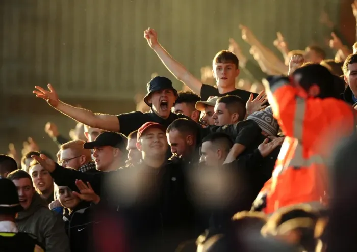 Framed Print : Sea of Preston North End Fans: The Invasion of Ashton Gate, 2014 (Bristol City vs Preston North End, Sky Bet League One)
