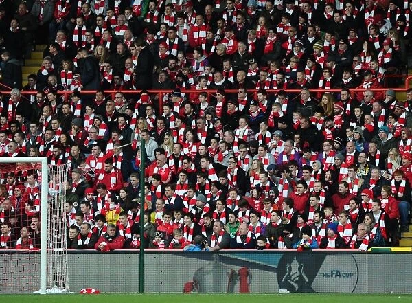 Sea of Red and White: Unified Bristol City Fans at Ashton Gate, 2015 (Bristol City vs. West Ham United)