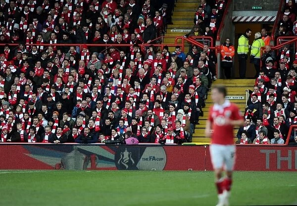 Sea of Red and White: Unified Bristol City Fans at Ashton Gate, FA Cup Fourth Round