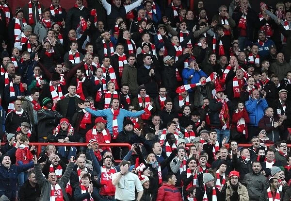 Sea of Red and White: Unified Bristol City Fans at Ashton Gate, 2015 (Bristol City v West Ham United)