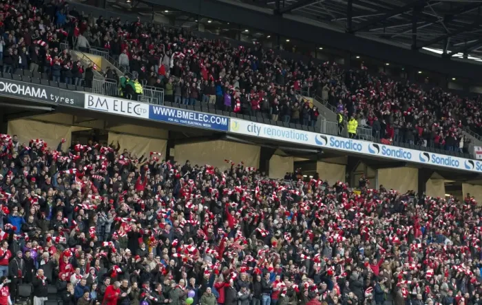 Framed Print : Sea of Scarves: A Sea of Passionate Bristol City Fans at MK Dons Match, February 2015 Framed Print : Sea of Scarves: A Sea of Passionate Bristol City Fans at MK Dons Match, February 2015