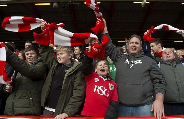 Sea of Scarves: Unified Bristol City Fans at Ashton Gate during FA Cup Fourth Round vs West Ham United (January 2015)