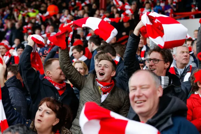 Framed Print : Sea of Scarves: Unity Amongst Bristol City Fans Before FA Cup Clash with West Ham United Framed Print : Sea of Scarves: Unity Amongst Bristol City Fans Before FA Cup Clash with West Ham United