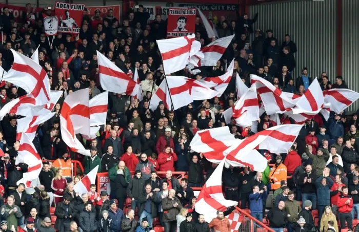 Framed Print : Sea of Supporters: Bristol City vs. Cardiff City at Ashton Gate Stadium, 2016