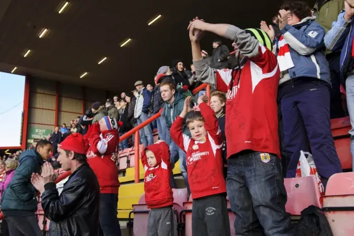 Framed Print : Sea of Supporters: Packed Ashton Gate for Bristol City vs. Stevenage, 2013 Framed Print : Sea of Supporters: Packed Ashton Gate for Bristol City vs. Stevenage, 2013