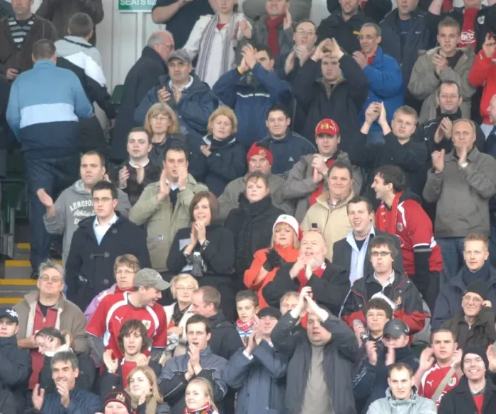 Framed Print : A Sea of Unified Passion: Bristol City FC Fans in Full Force