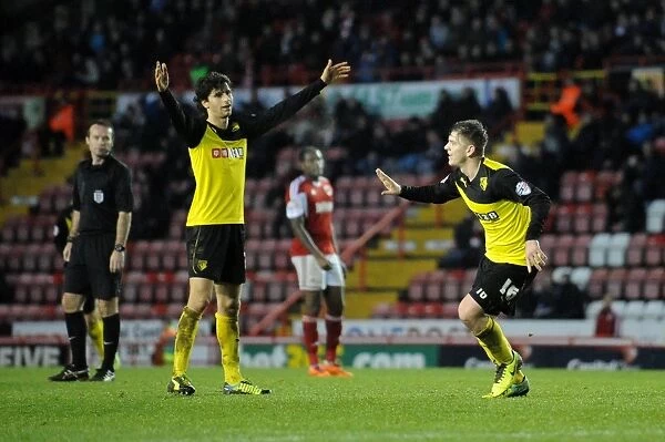 Sean Murray's Euphoric Goal Celebration: Bristol City vs. Watford, FA Cup Third Round