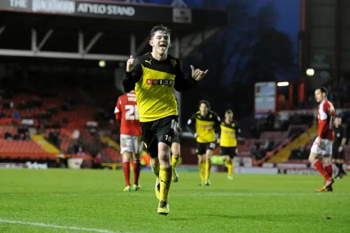 Framed Print : Sean Murray's Euphoric Goal Celebration: Bristol City's FA Cup Upset Over Watford Framed Print : Sean Murray's Euphoric Goal Celebration: Bristol City's FA Cup Upset Over Watford