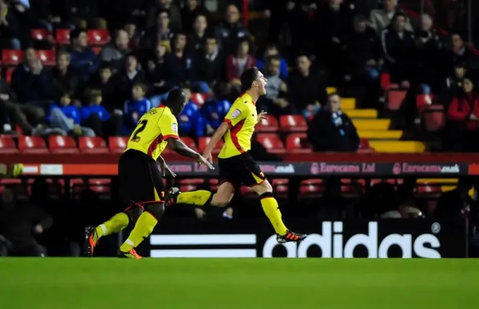 Framed Print : Sean Murray's Goal Celebration: Bristol City vs. Watford, 2012 Framed Print : Sean Murray's Goal Celebration: Bristol City vs. Watford, 2012