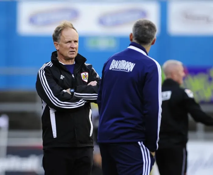 Framed Print : Sean O'Driscoll Leads Bristol City at Brunton Park, October 2013 - Football Manager