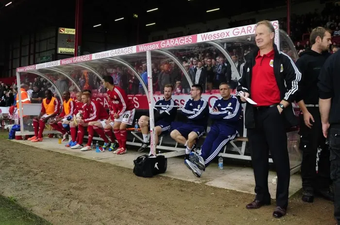 Framed Print : Sean O'Driscoll Leads Bristol City Against Colchester United, Sky Bet League One, 2013