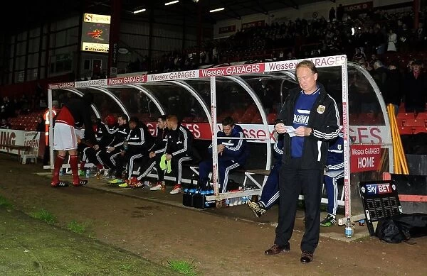Sean O'Driscoll Leads Bristol City on the Field against Crawley Town, November 2013 - Football Action at Ashton Gate