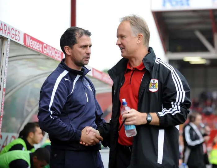 Framed Print : Sean O'Driscoll Leads Bristol City in Sky Bet League One Clash Against Colchester United at Ashton Gate, 2013