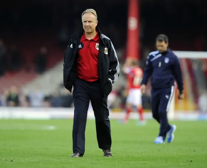 Framed Print : Sean O'Driscoll's Frustration Boils Over at Final Whistle: Bristol City vs Colchester United (28 September 2013)