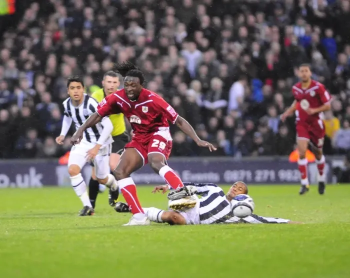 Framed Print : Season 09-10 Championship Showdown: West Brom vs. Bristol City - A Football Rivalry Between Two Title Contenders