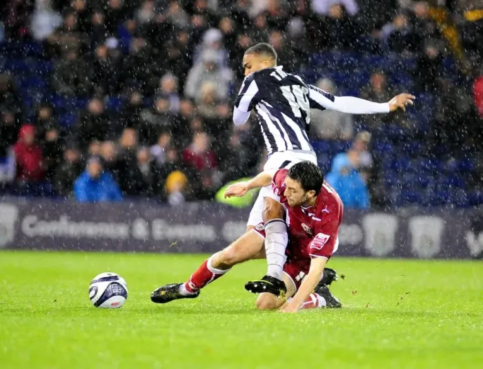 Framed Print : Season 09-10 Football Rivalry: A Battle Between Two Powerhouses - West Brom vs. Bristol City