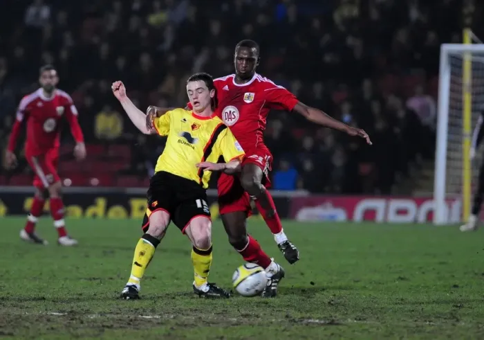 Framed Print : Season 10-11 Football Showdown: Watford vs. Bristol City