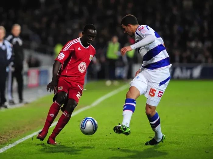 Framed Print : Season 10-11: QPR vs. Bristol City - The Intense Football Rivalry: A Battle on the Field