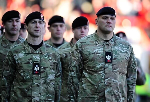 Second Royal Tank Regiment Leads Out Bristol City and Charlton Athletic in Remembrance Day Tribute at Ashton Gate Stadium