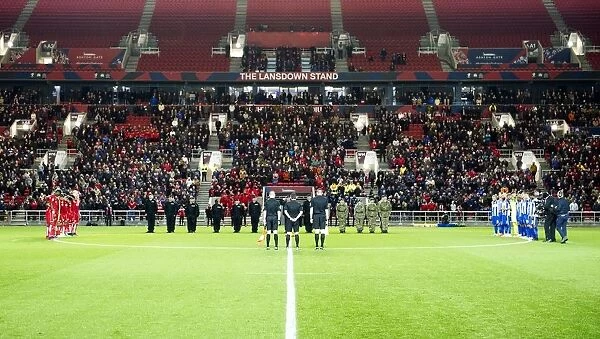 Silent Tribute: Armed Forces Honored at Bristol City vs. Brighton & Hove Albion (Sky Bet Championship)