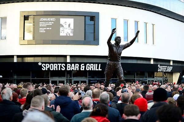 Sky Bet Championship: Bristol City Unveils John Atyeo Statue vs Brighton & Hove Albion at Ashton Gate Stadium