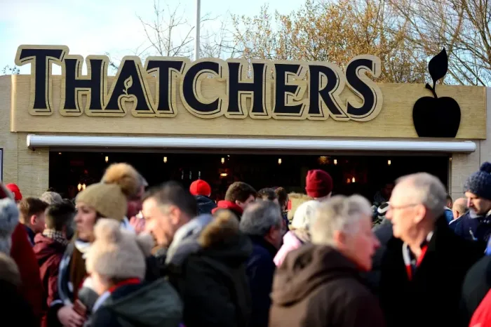 Framed Print : Sky Bet Championship Clash at Ashton Gate: Bristol City vs Ipswich Town with Thatchers Brewery Backdrop (December 2016)