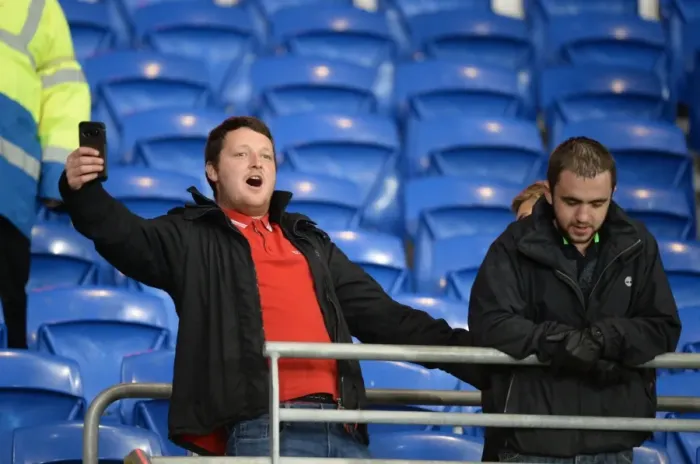Framed Print : Sky Bet Championship Showdown: Bristol City Fans in Full Force at Cardiff City Stadium