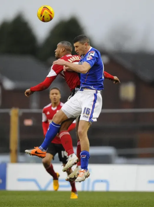 Framed Print : Sky Bet League One: Oldham Athletic vs. Bristol City Clash at Boundary Park (February 8, 2014) Framed Print : Sky Bet League One: Oldham Athletic vs. Bristol City Clash at Boundary Park (February 8, 2014)