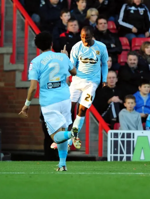 Framed Print : Sone Aluko's Goal Celebration: Bristol City vs. Hull City, Championship Football Match, October 2012 Framed Print : Sone Aluko's Goal Celebration: Bristol City vs. Hull City, Championship Football Match, October 2012