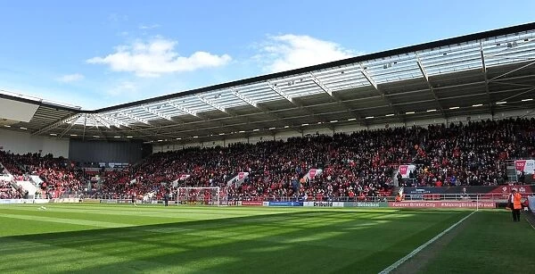 South Stand at Ashton Gate: A Sea of Supporters during Bristol City vs Huddersfield Town, Sky Bet Championship Match