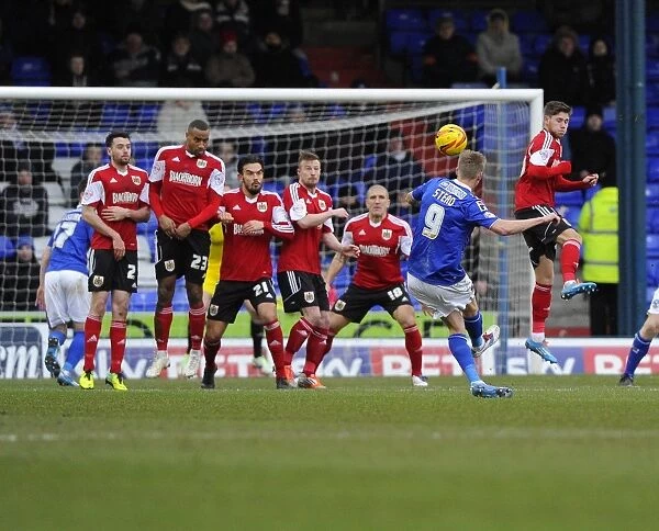 Stead's Missed Free-Kick: Oldham Athletic vs. Bristol City, 08-02-2014