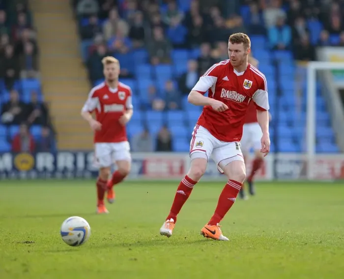 Framed Print : Stephen Pearson in Action: Shrewsbury Town vs. Bristol City, March 8, 2014 Framed Print : Stephen Pearson in Action: Shrewsbury Town vs. Bristol City, March 8, 2014