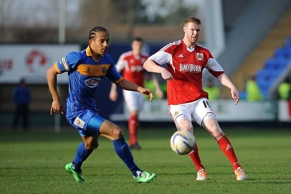 Stephen Pearson of Bristol City in Action against Shrewsbury Town, March 8, 2014